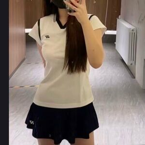 Yonex Women's Crew Neck Badminton tournament uniform‎ white  Shirt XL(KR)=M(US)